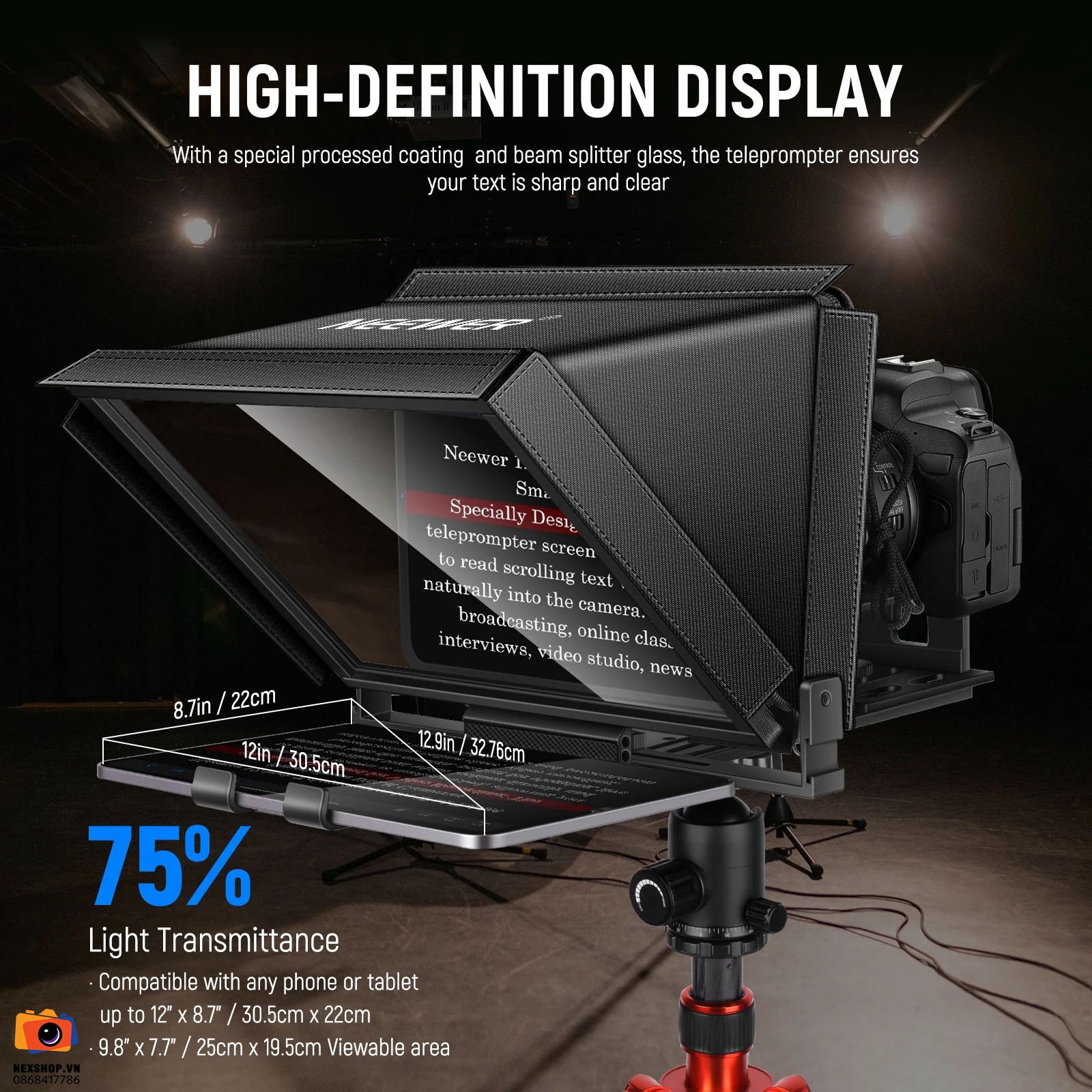 Máy Nhắc Chữ Điều Khiển Từ Xa NEEWER X12 Remote Teleprompter | Chính Hãng
