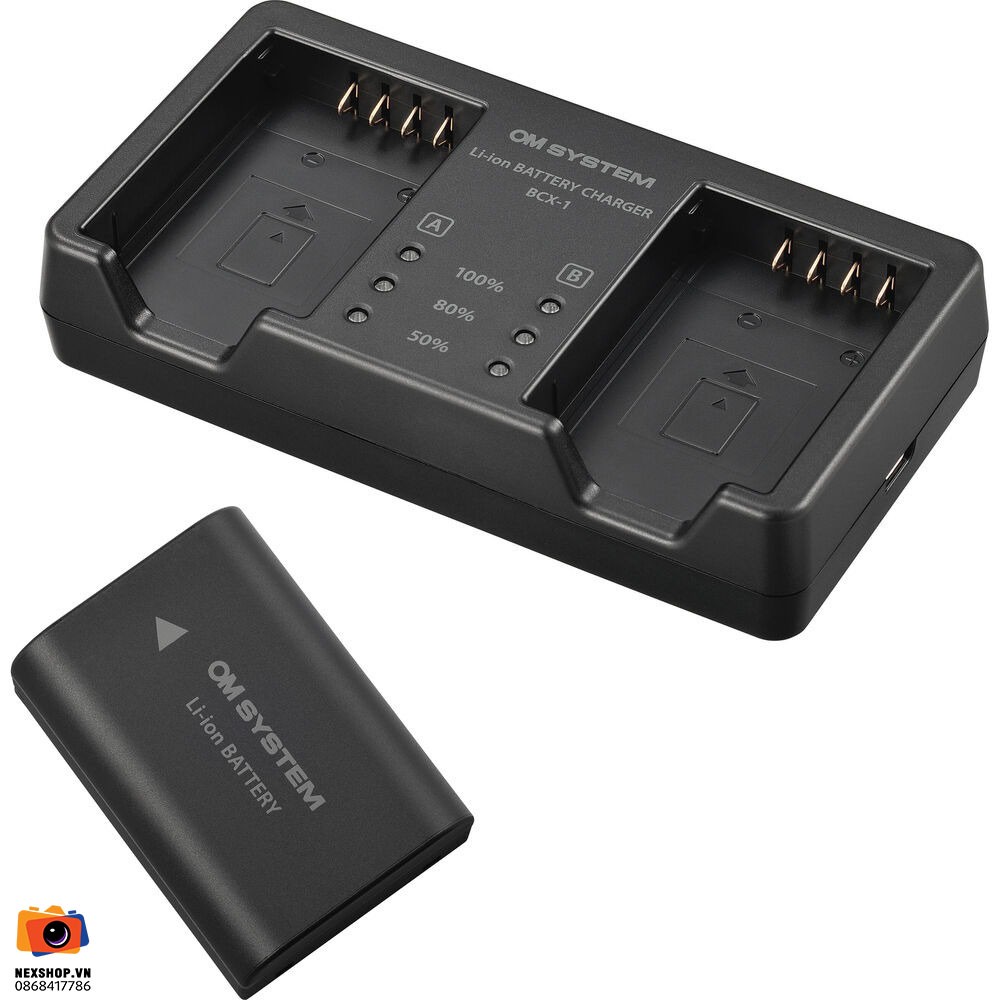 Bộ sạc kèm pin Lithium Ion OM SYSTEM SBCX-1