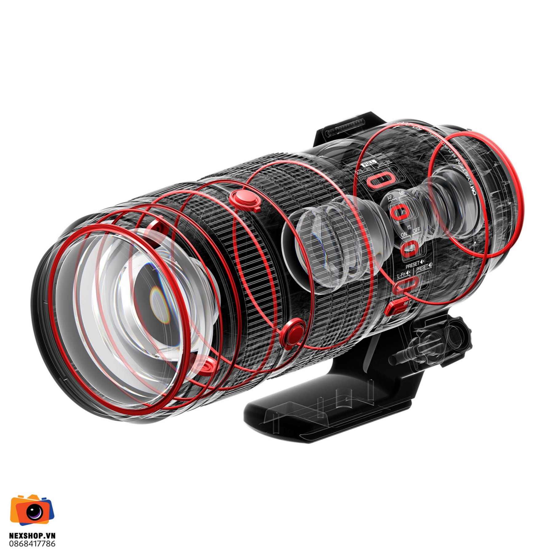 Ống kính OM SYSTEM M.Zuiko Digital ED 50-200mm F2.8 IS PRO | Chính hãng