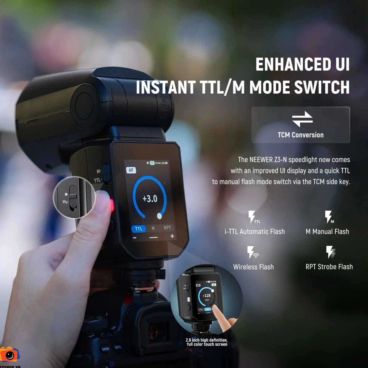 Đèn Flash Máy Ảnh Neewer Z3 100Ws For Canon | Chính Hãng