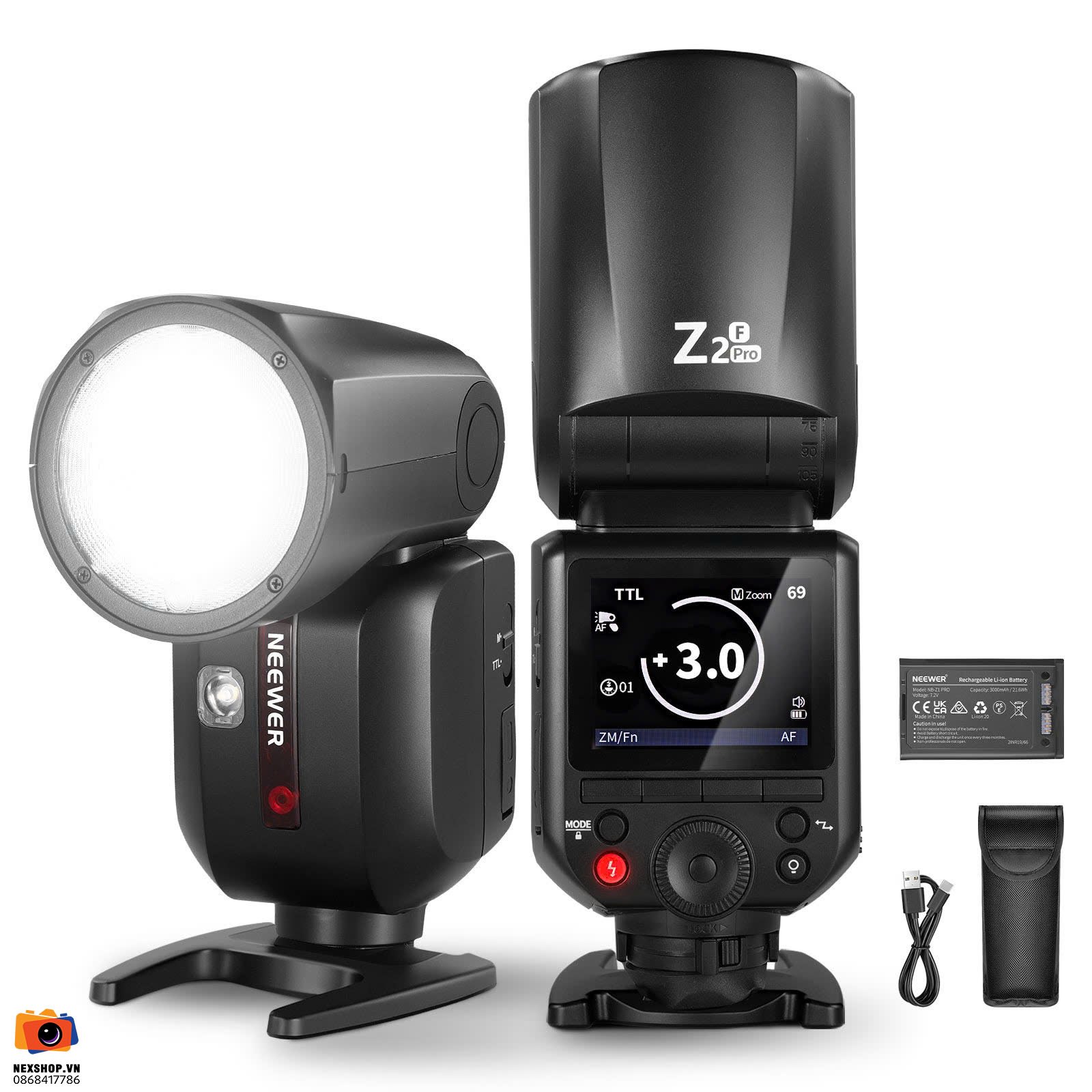 Đèn Flash Máy Ảnh Neewer Z2 Pro 76Ws For Fujifilm | Chính Hãng - thiết kế và phụ kiện