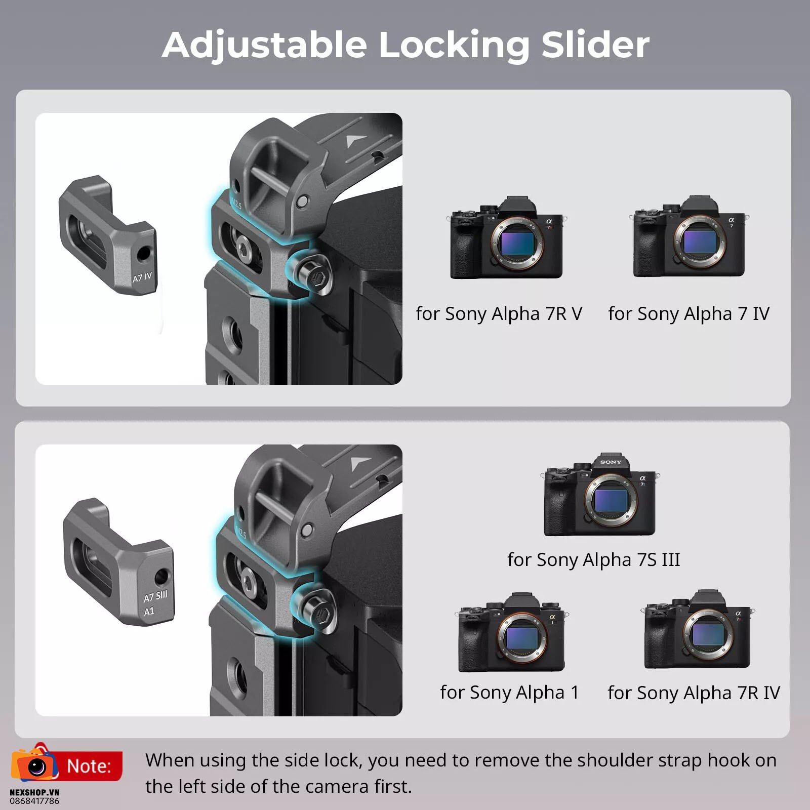 SMALLRIG HawkLock QR Cage for Alpha 7RV 7IV A7SIII A1 A7RIV 4481