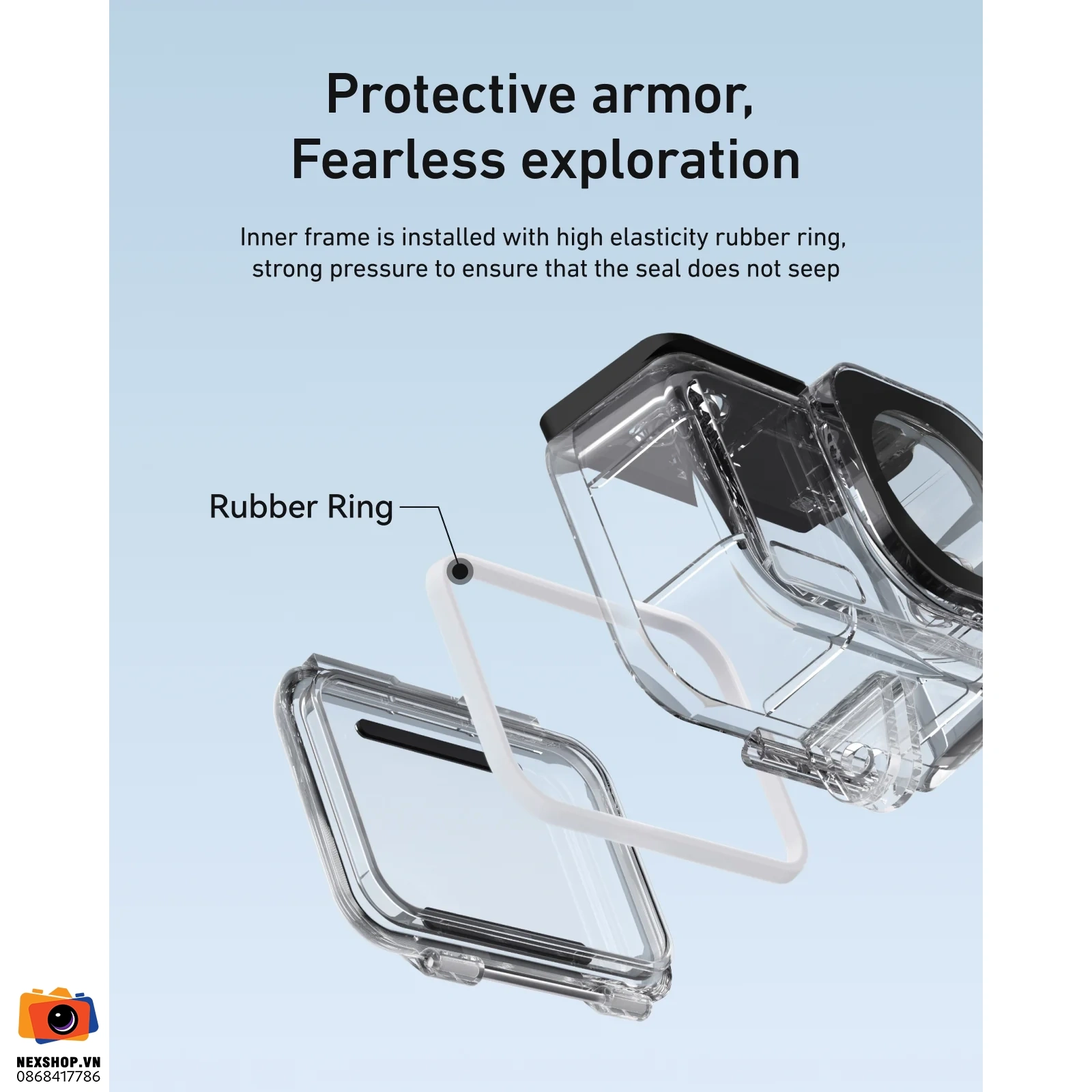 TELESIN Waterproof case for DJI Osmo Action 6
