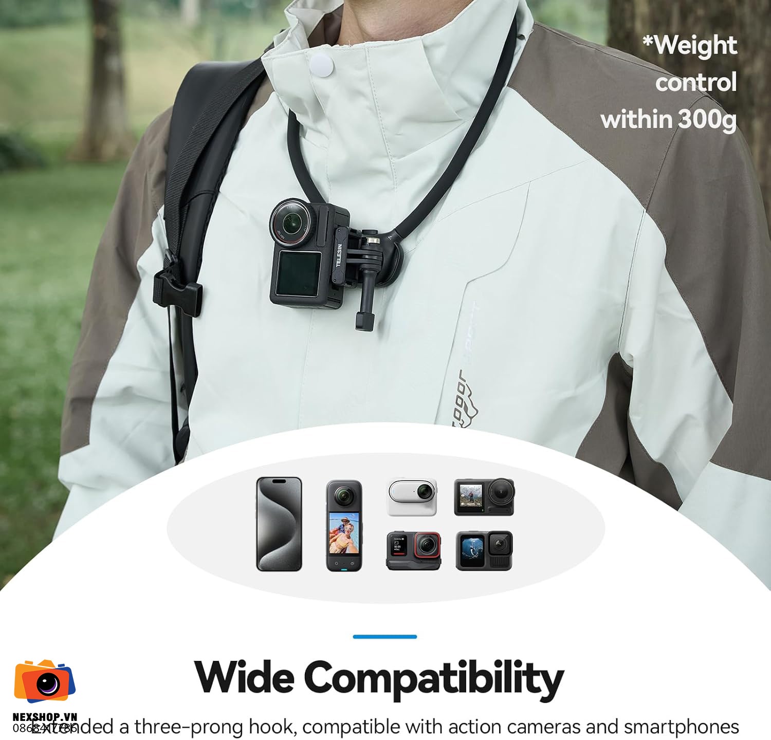 Dây đeo cổ TELESIN cho Action Camera Neck Mount SE2.0 (black)