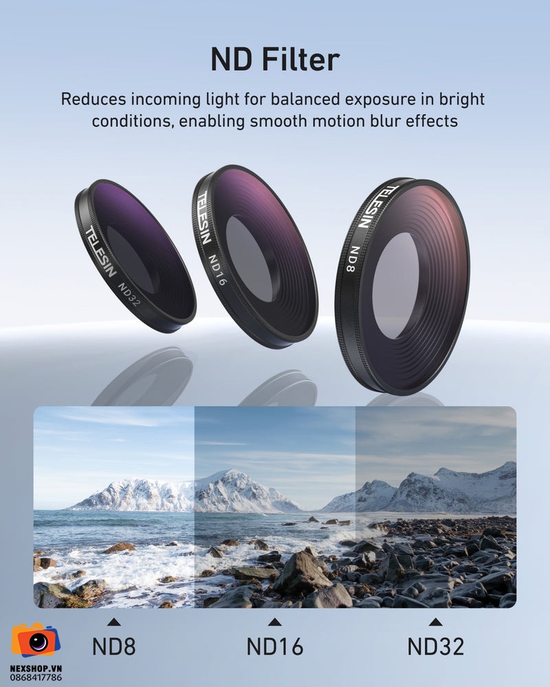 TELESIN Go Ultra Filter Set (CPL + ND8/16/32)