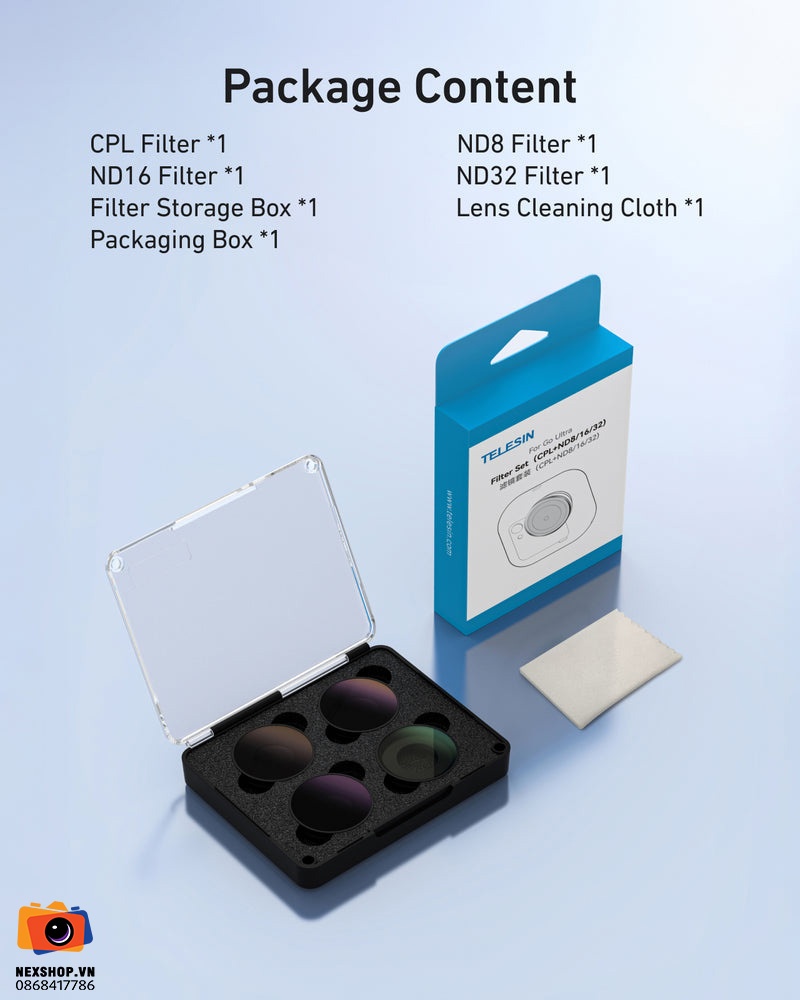 TELESIN Go Ultra Filter Set (CPL + ND8/16/32)