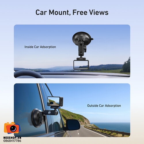 TELESIN Power Suction Cup Mount for DJI Osmo Action 3/4/5pro