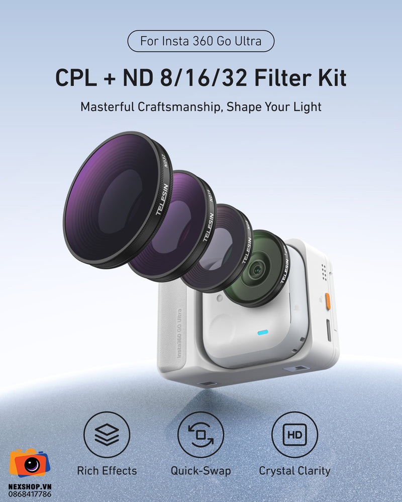 TELESIN Go Ultra Filter Set (CPL + ND8/16/32)
