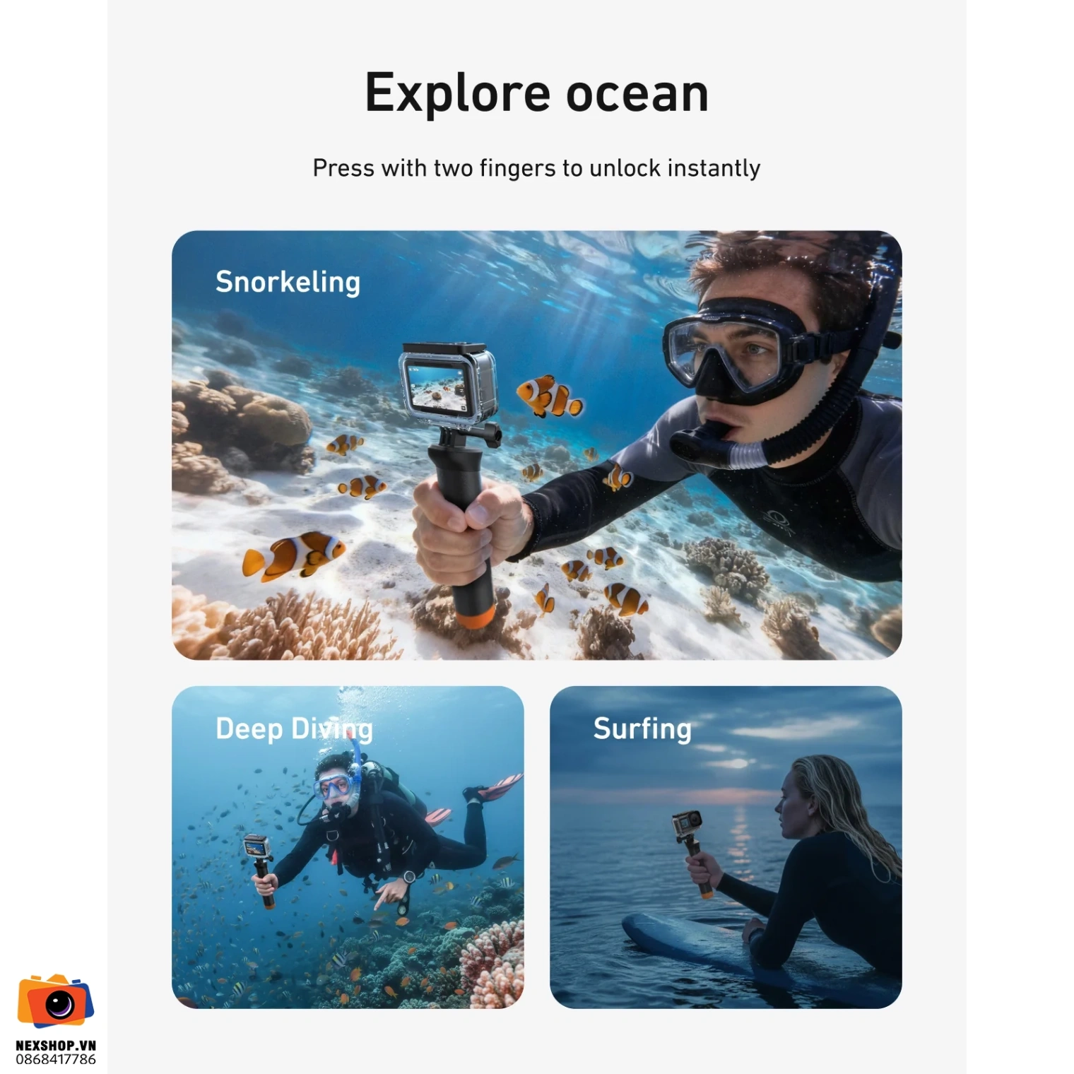 TELESIN Waterproof case for DJI Osmo Action 6
