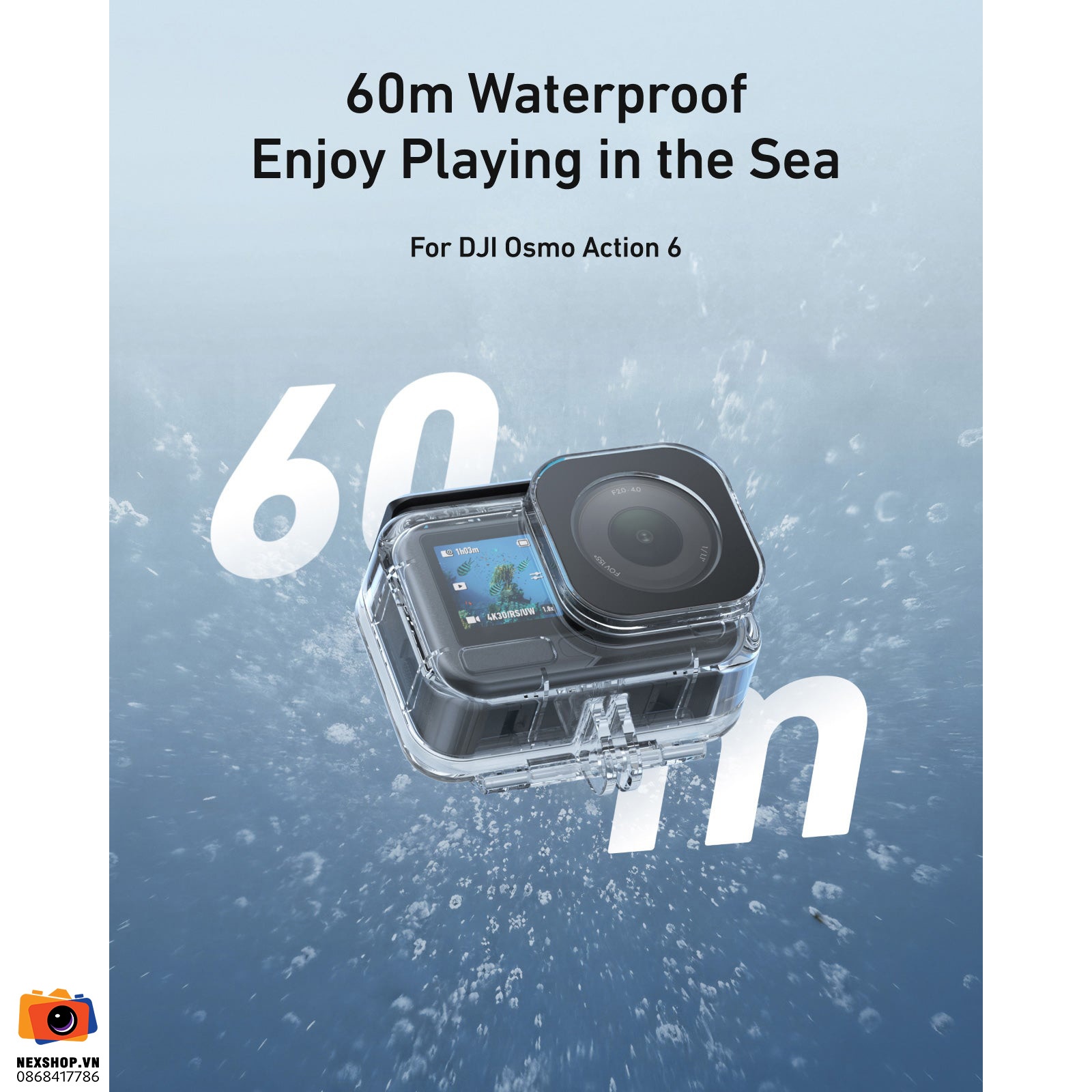 TELESIN Waterproof case for DJI Osmo Action 6