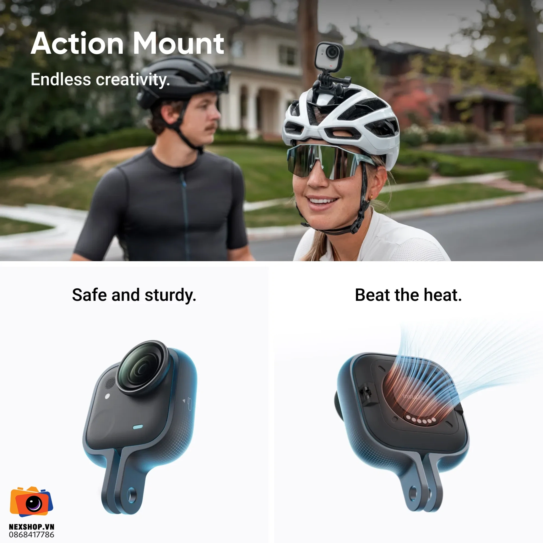Insta360 GO Ultra Premium Cycling Bundle | Midnight Black | Chính hãng