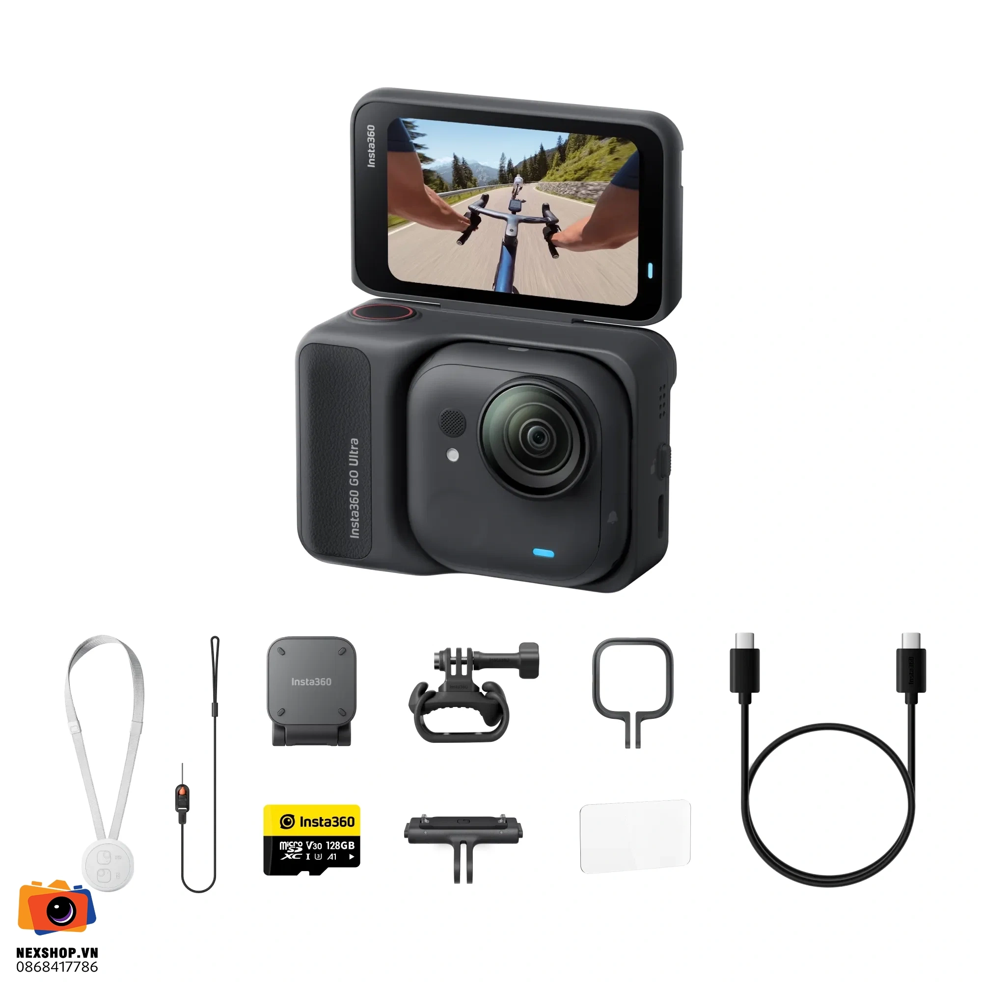 Insta360 GO Ultra Premium Cycling Bundle | Midnight Black | Chính hãng
