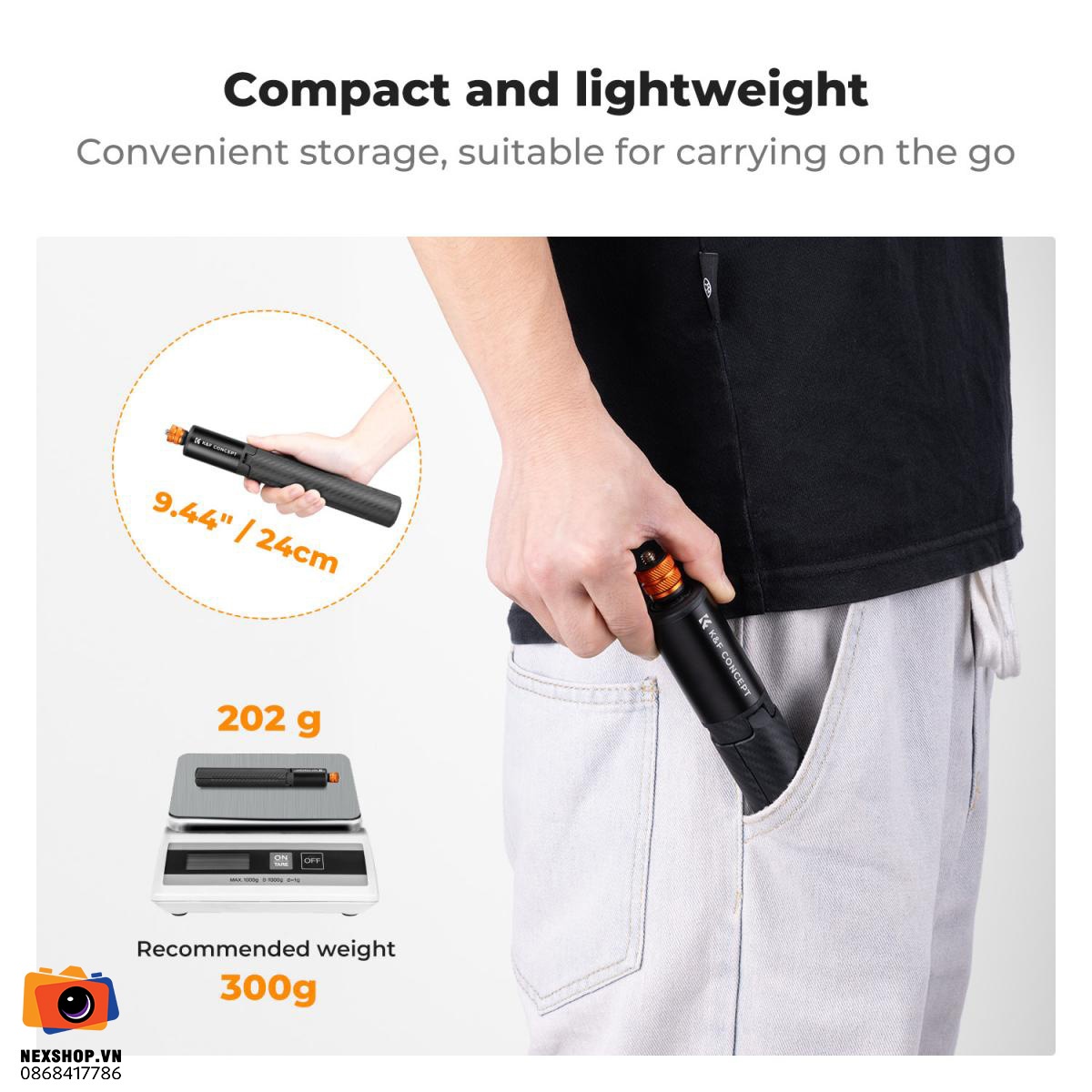 KNF Concept Invisible Selfie Stick-120cm