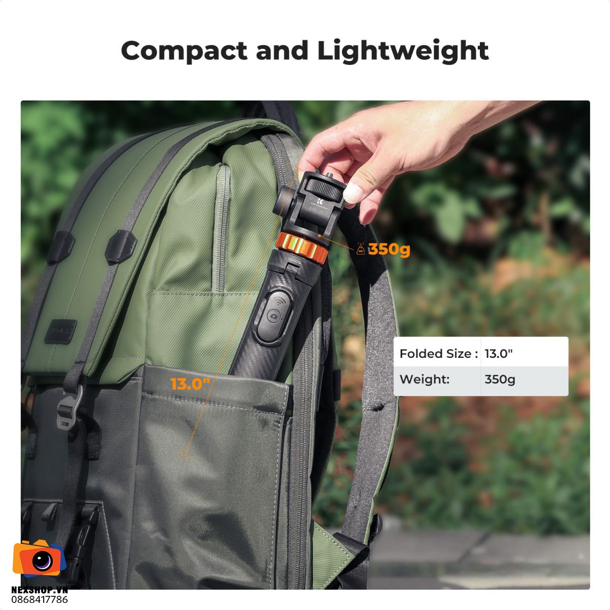 Tripod KNF Concept MS-24 | Ống Kính Chống rung Chuyên Nghiệp | Ch - mặt sau và phụ kiện đi kèm