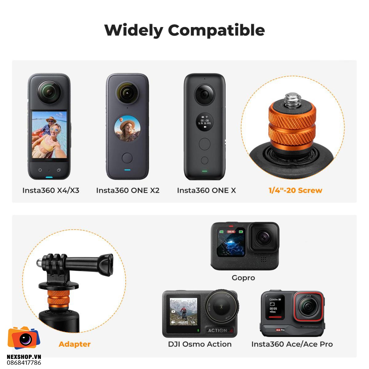 KNF Concept Invisible Selfie Stick 120cm | Chính hãng - khả năng kết nối thiết bị