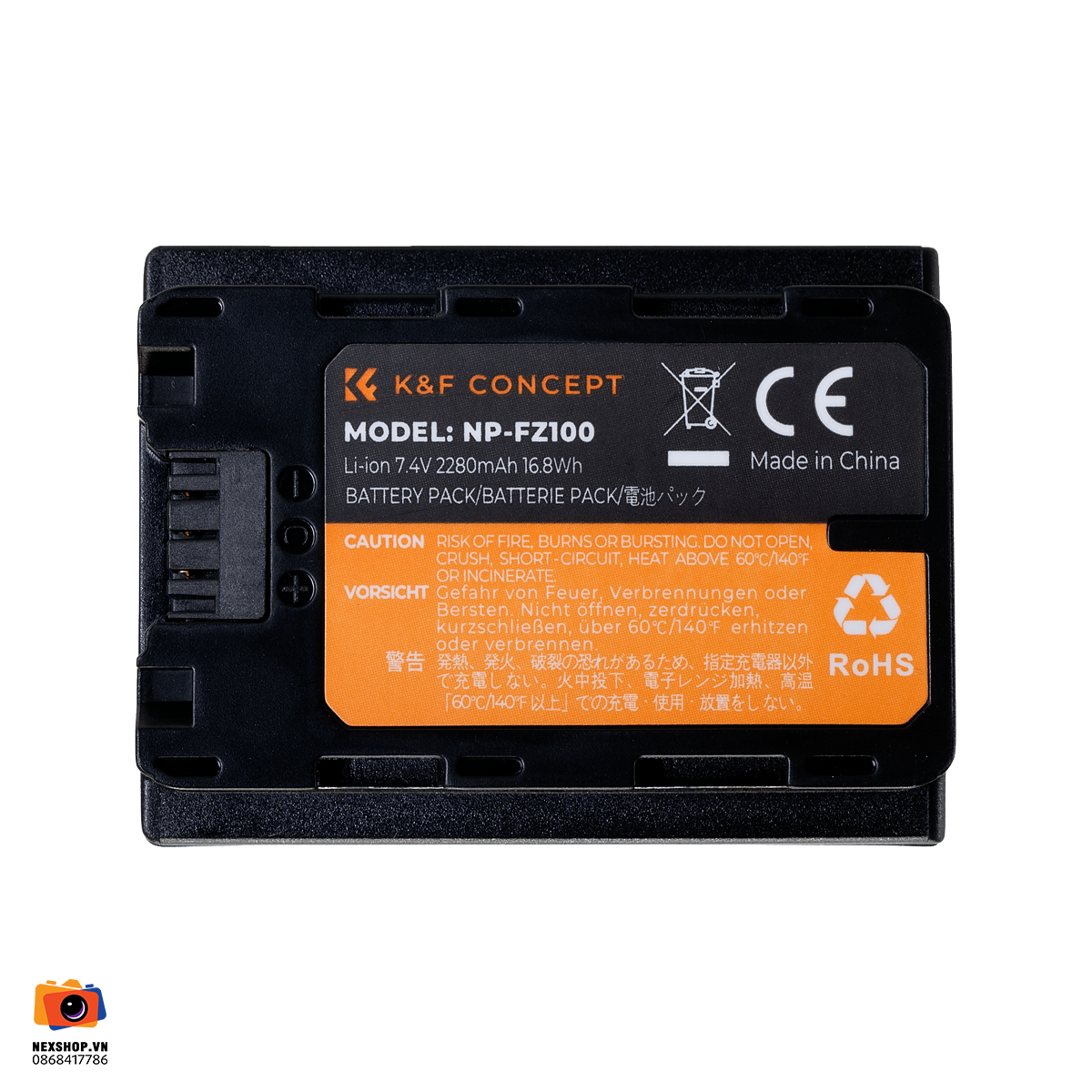 Pin KNF Concept NP-FZ100 7.4V 2280mAh | Chính hãng - khả năng kết nối thiết bị