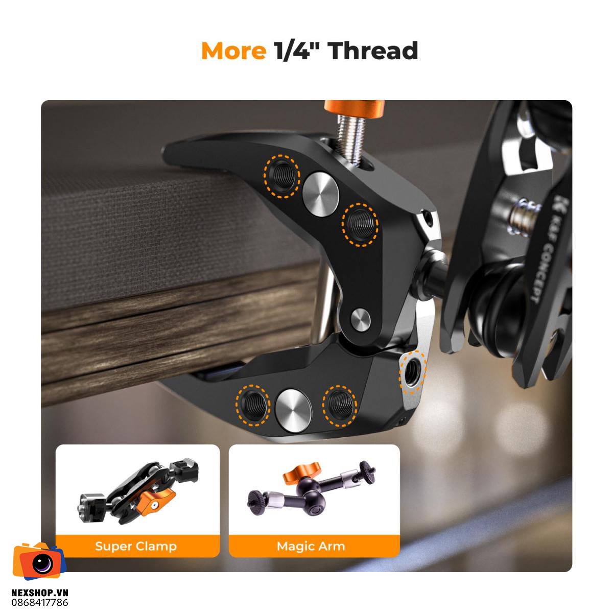 Kẹp đa năng KNF Concept kèm ballhead magic arm MS13