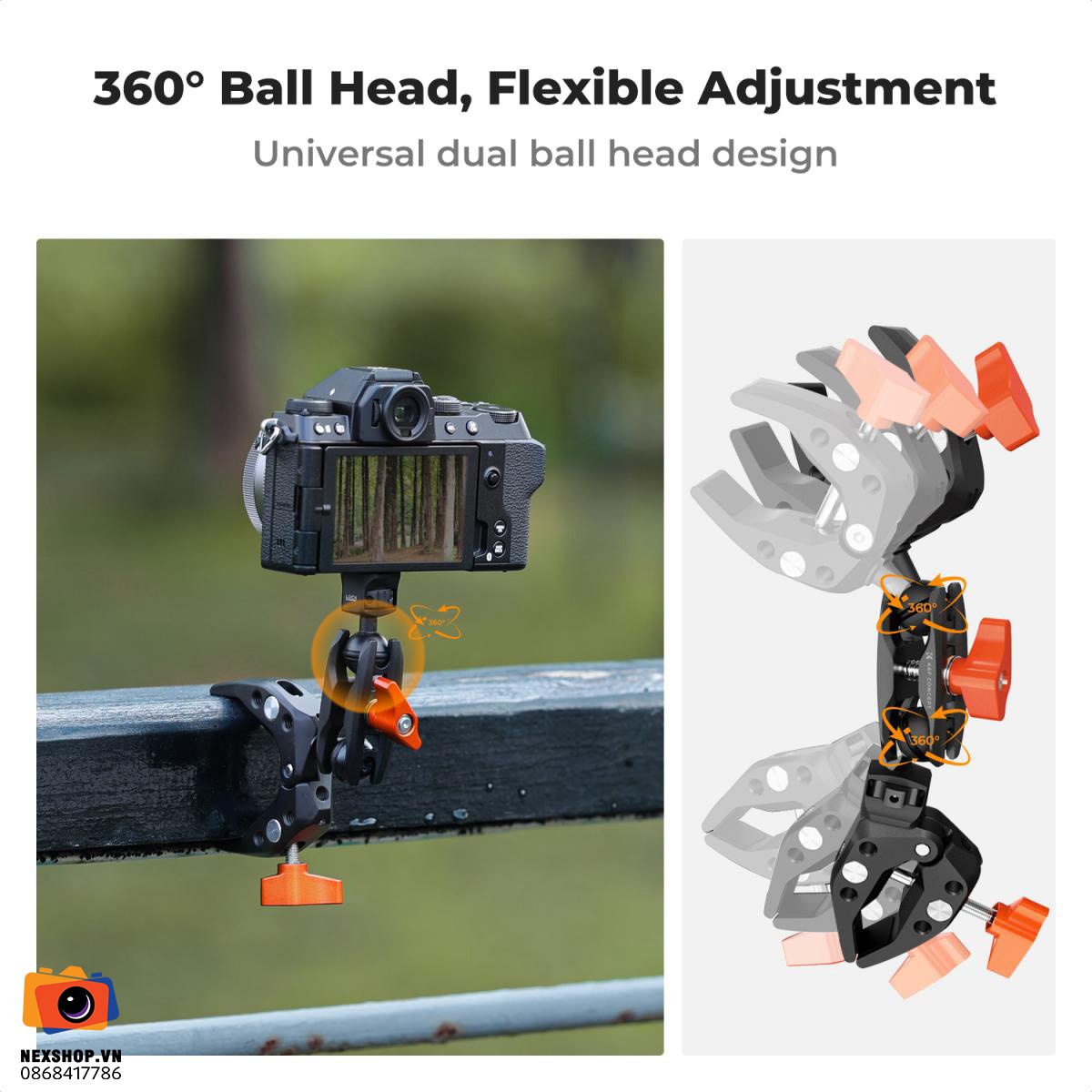 Kẹp đa năng KNF Concept MS25 Super Clamp | Chính hãng - khả năng kết nối thiết bị