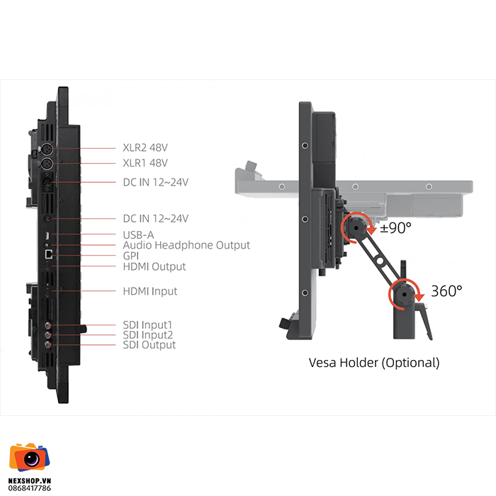 Màn hình Portkeys MT22DS (97% P3 Screen) 21.5” | Chính Hãng