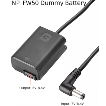 Pin ảo Kingma TC-NPFW50 Dummy battery for Sony NP-FW50 nguồn điện 220V
