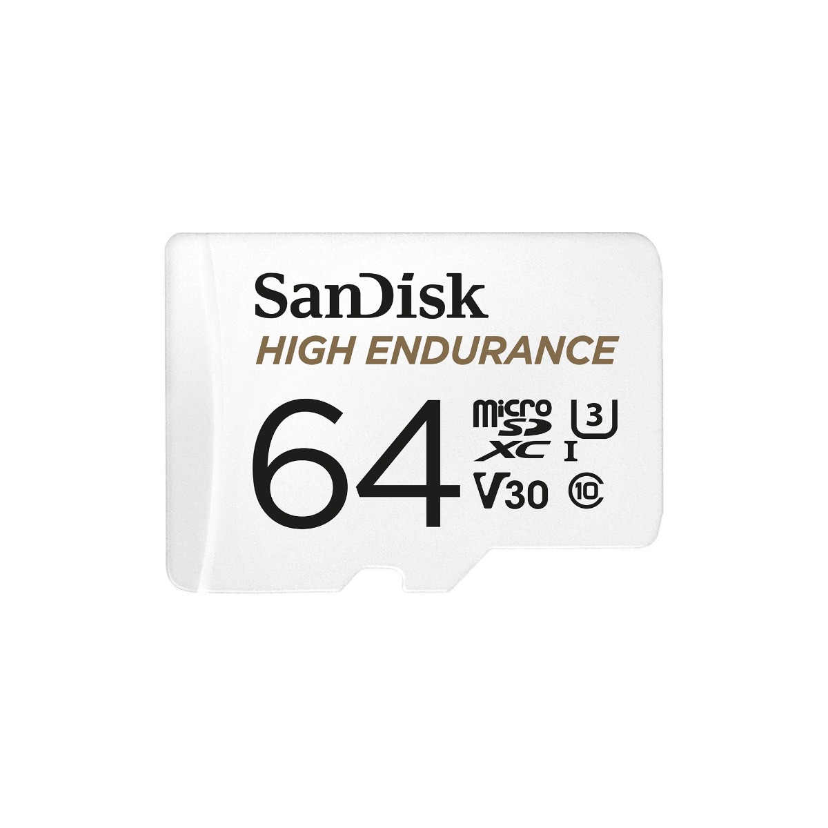 64Gb Thẻ nhớ SanDiskHigh Endurance microSDXC™, UHS-I, C10, U3, V30, 100MB/s R, 40MB/s W, 5000Hrs, SD adaptor