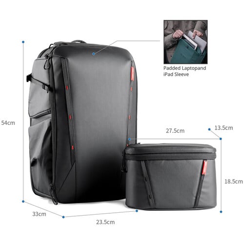 Balo máy ảnh PGYTECH OneMo 2 35L + Túi đeo chéo, Space Black | Chính hãng