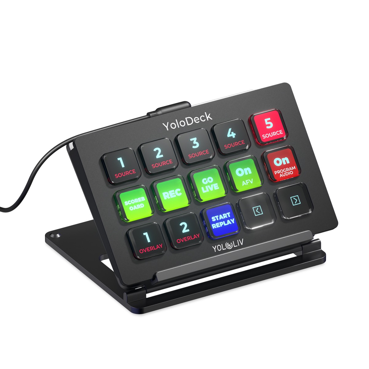Bàn Phím Điều Khiển Livestream YoloLiv YoloDeck 15 Phím LCD Tùy Biến | Hàng Chính Hãng
