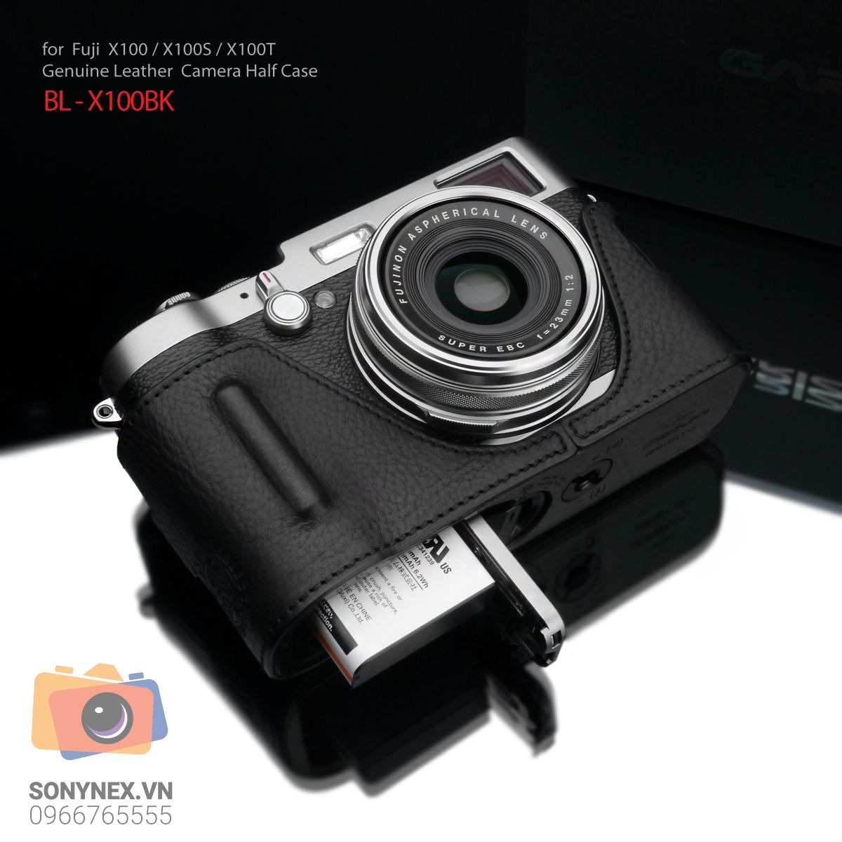 Bao da Fuji X100 S/T Đen | Gariz | Hàng Nhập khẩu