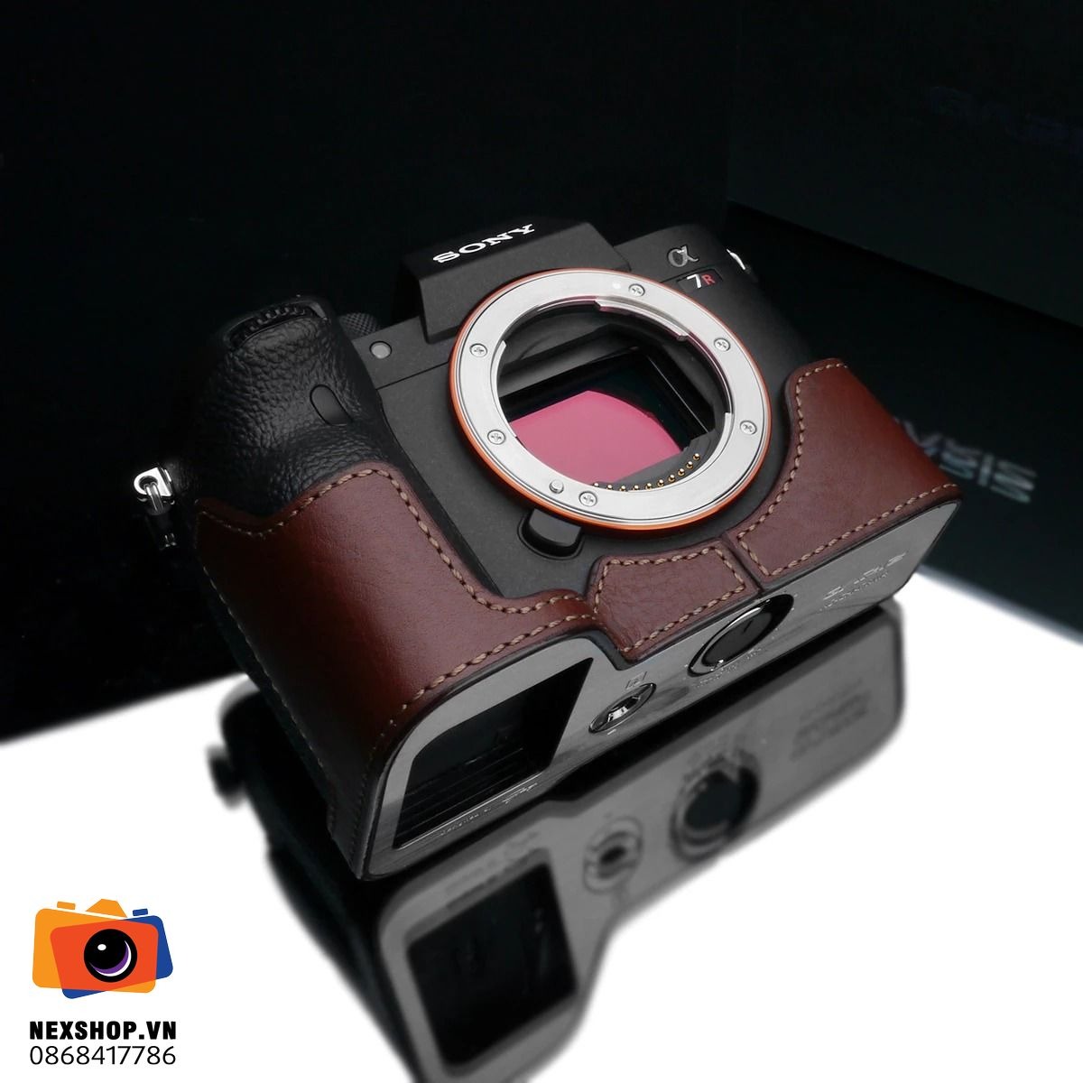 Bao da Gariz Sony A7RM4/A9M2 | Nâu đậm | Gariz | Hàng Nhập khẩu