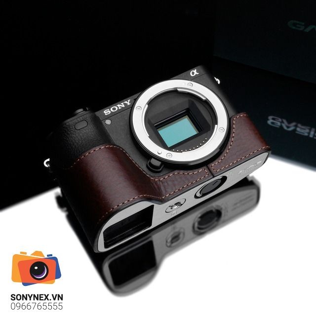 Bao da Sony A6500 Nâu đậm | Gariz | Hàng Nhập khẩu
