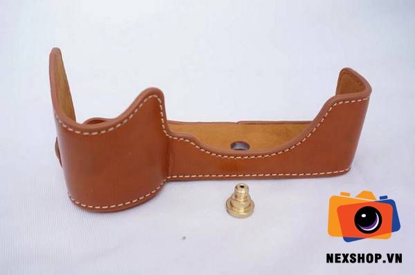 Bao da cho Sony A7III / A7RIII / A9 - Halfcase | Nâu nhạt | Hàng nhập khẩu
