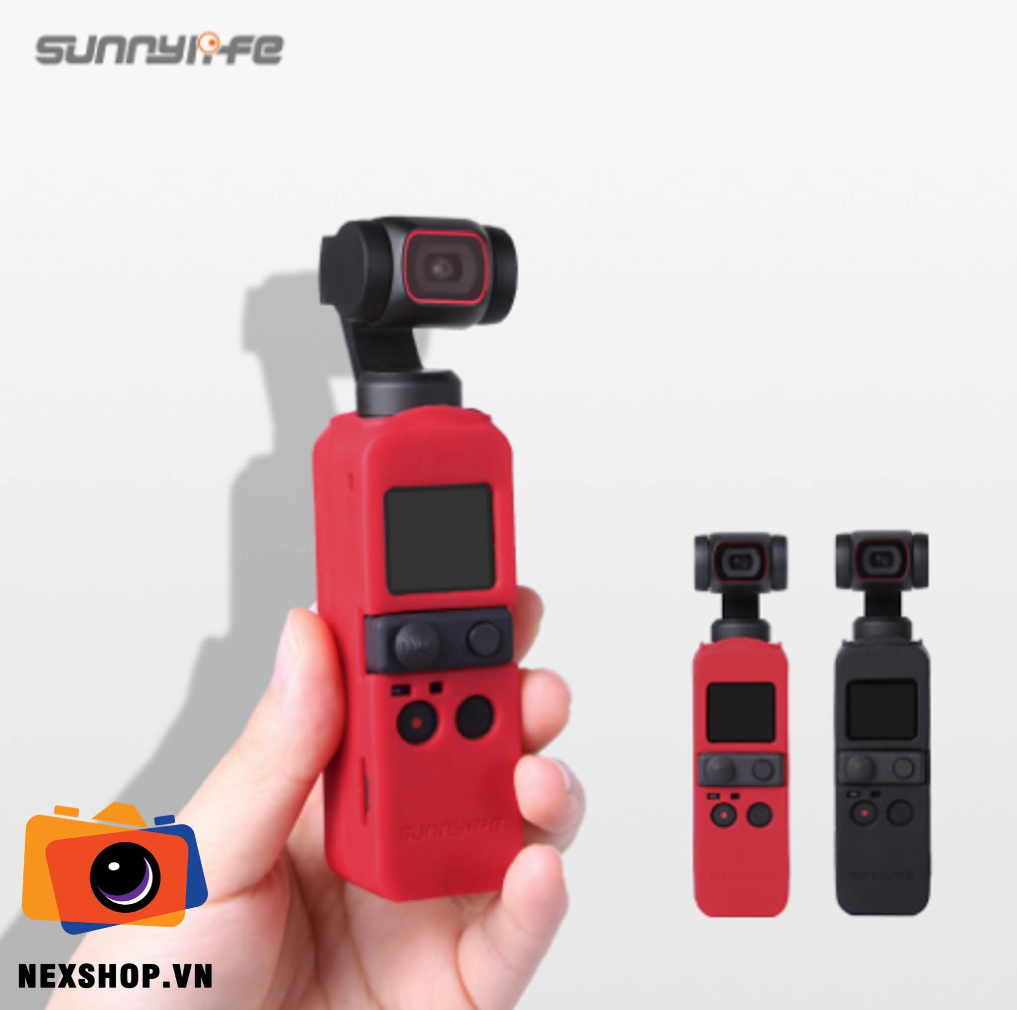 Bao silicon cho DJI Pocket 2 Gimbal Camera | Màu đỏ | Sunnylife