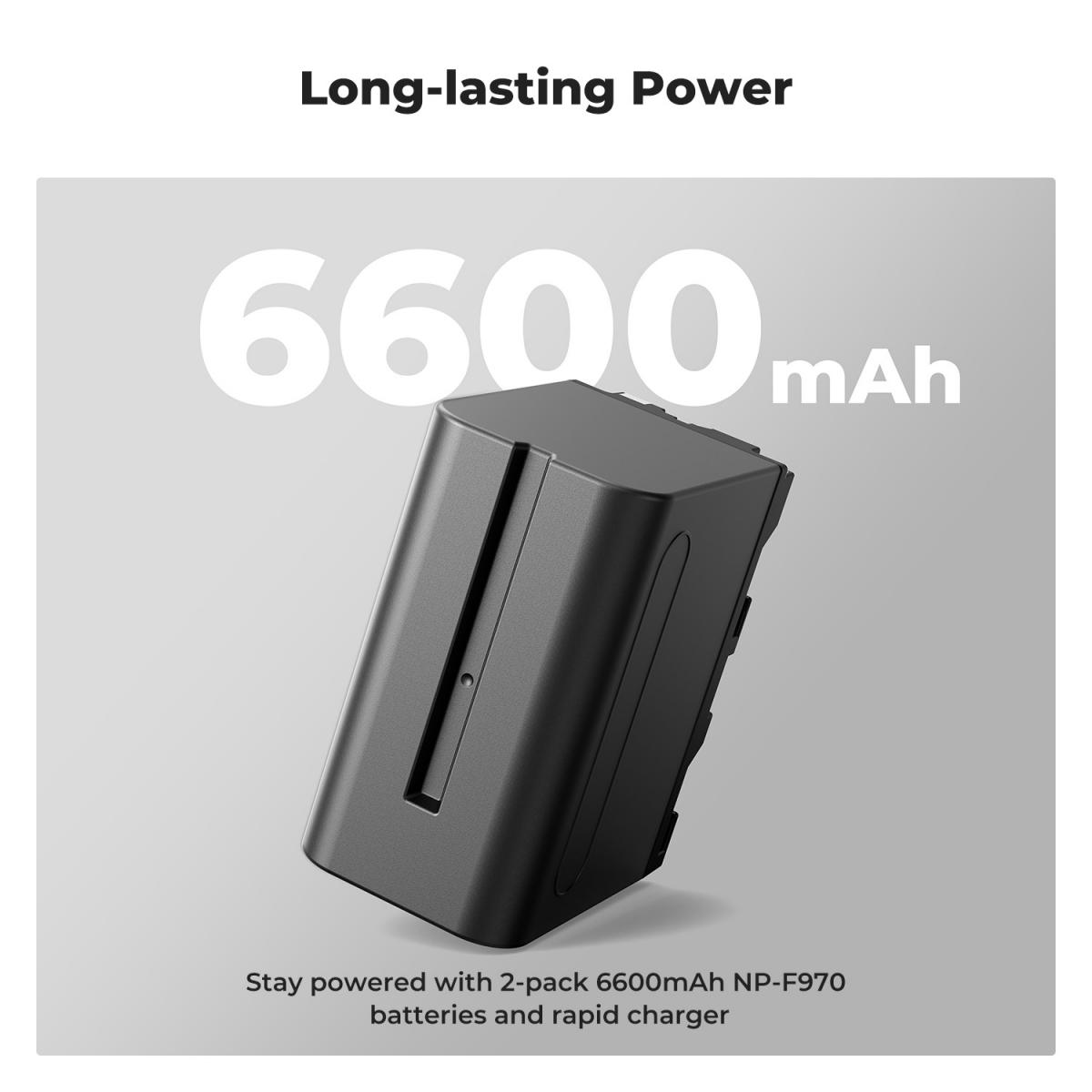 Bộ 2 pin kèm dock sạc đôi NP-F970 K&F | Chính hãng | Fullvat