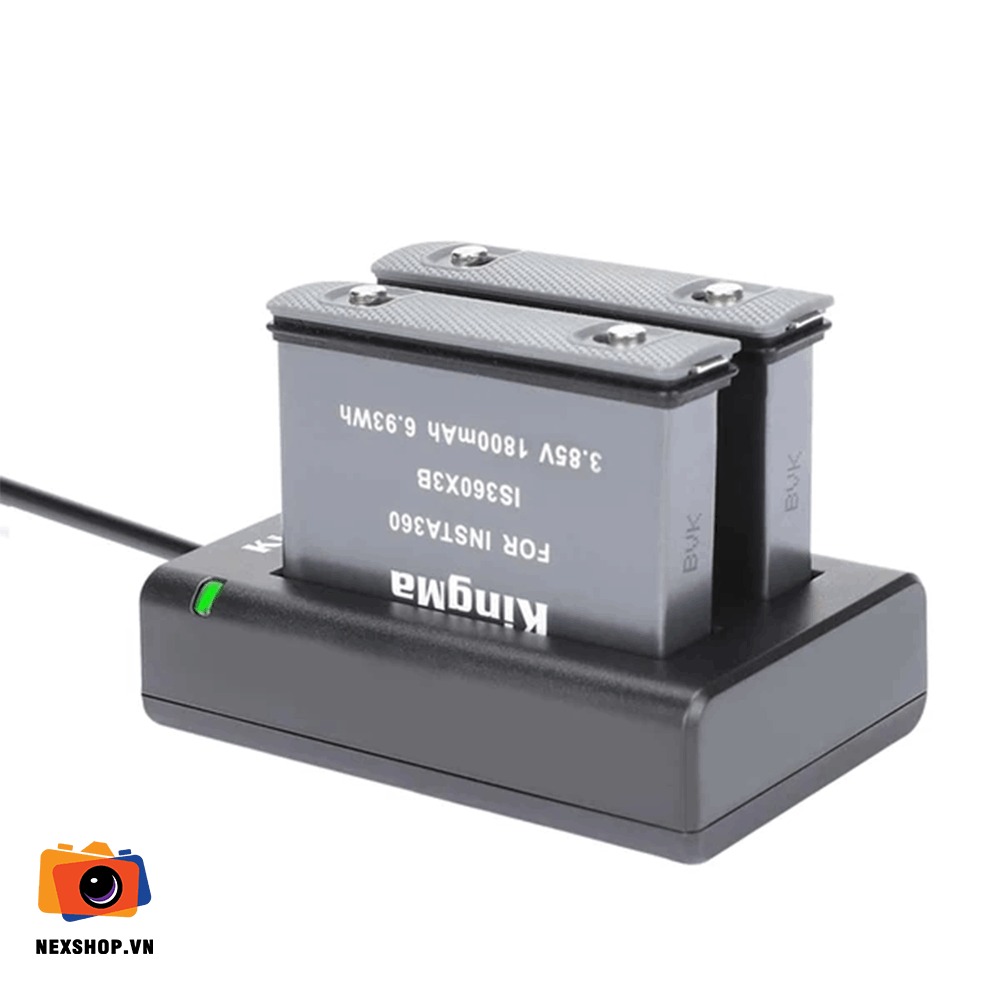 Bộ 2 pin và cốc sạc đôi Kingma Insta360 X4