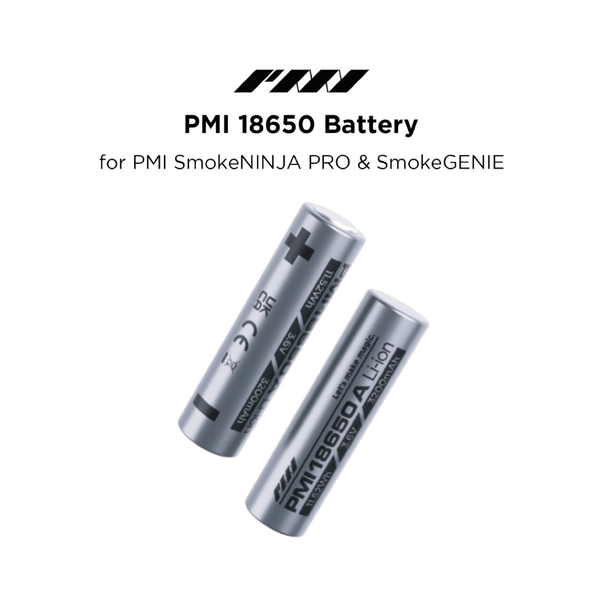 Bộ 2 viên pin PMI 18650 3200mAh | Chính Hãng | Fullvat