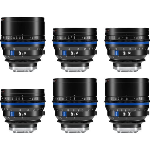 Bộ 6 ống kính Cine Zeiss Nano Prime ngàm Sony E/ Feet