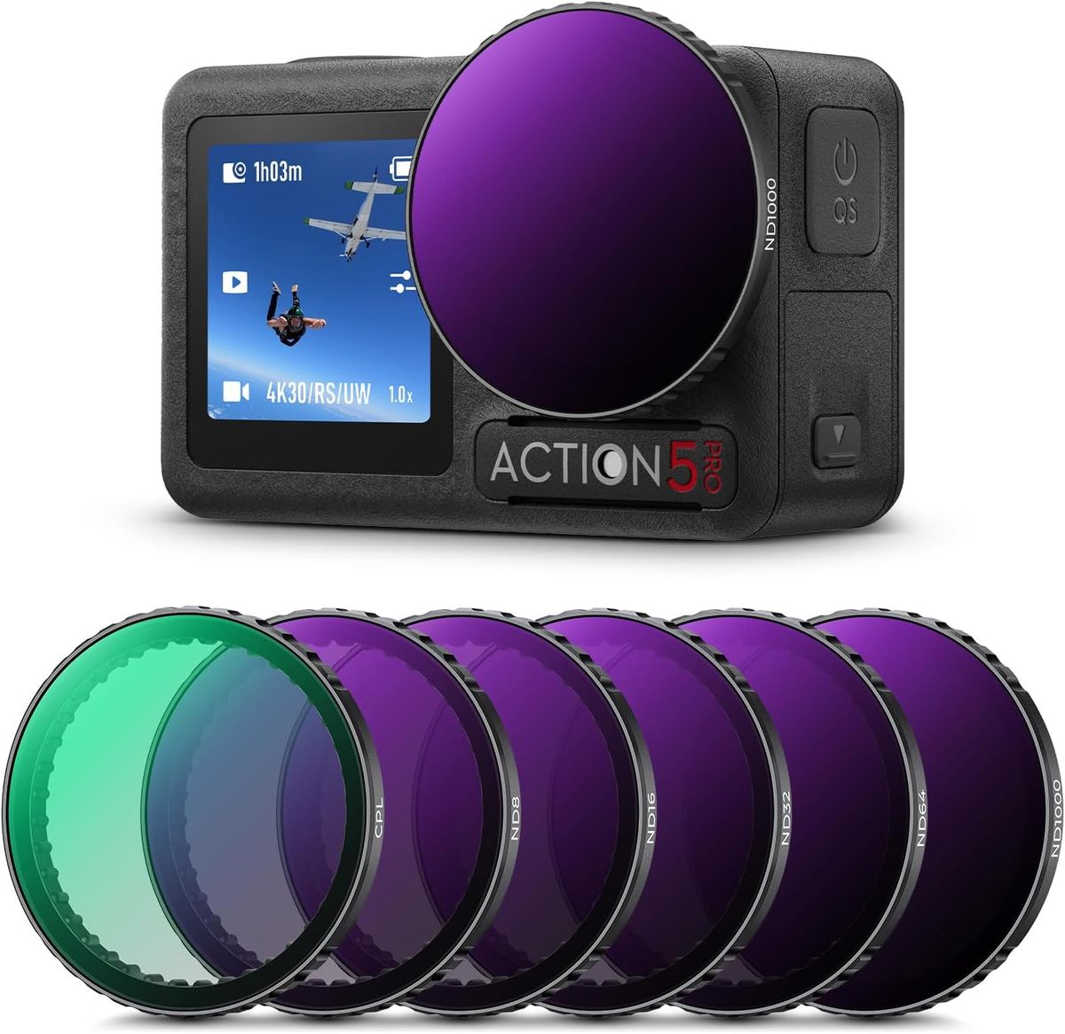 Bộ Lọc K&F CONCEPT Cho DJI Osmo Action 6 (CPL+ND8+ND16+ND32) | SKU.2709 | Chính Hãng
