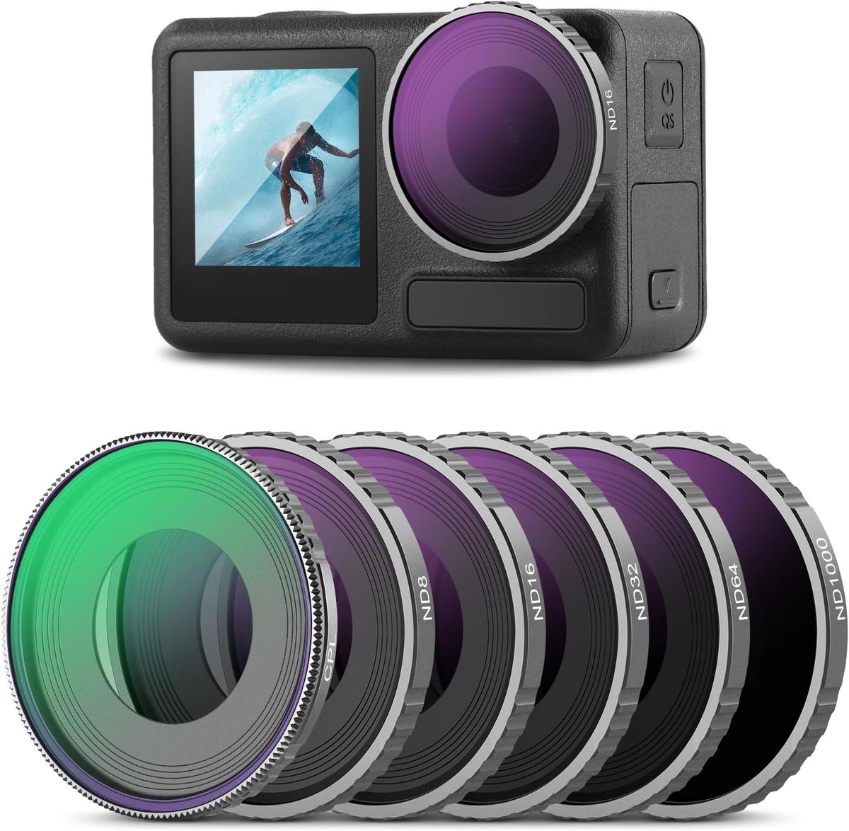 Bộ Lọc K&F CONCEPT Cho DJI Osmo Action 6 (CPL+ND8+ND16+ND32) | SKU.2709 | Chính Hãng