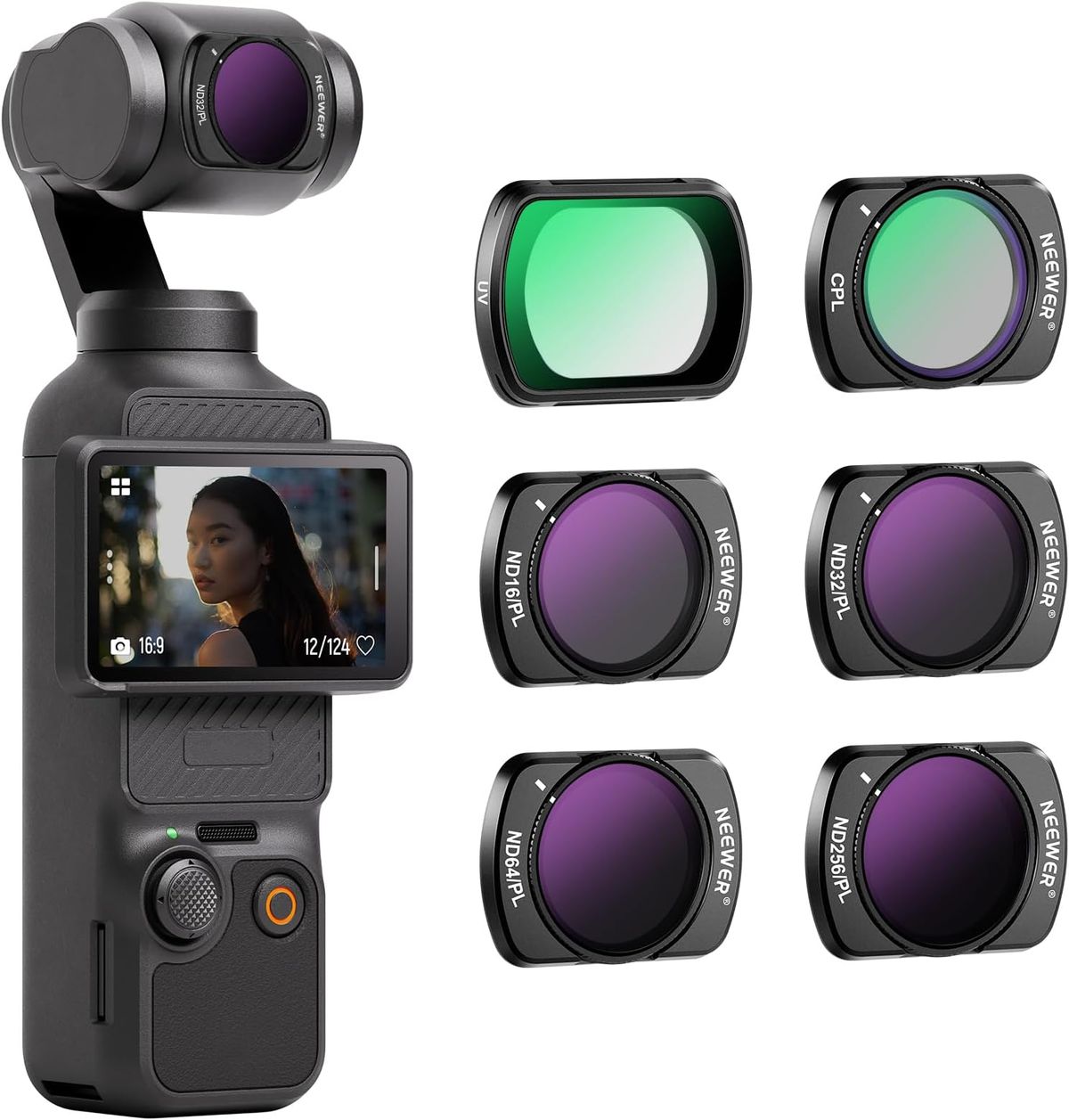 Bộ Lọc K&F CONCEPT Cho DJI Osmo Action 6 (CPL+ND8+ND16+ND32) | SKU.2709 | Chính Hãng