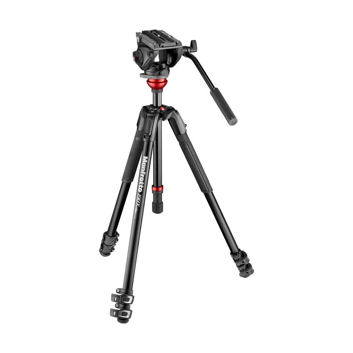 Bộ chân máy Manfrotto 500 Fluid Video Head with 190X Video Aluminum Tripod & Leveling Column Kit | Chính hãng | Fullvat