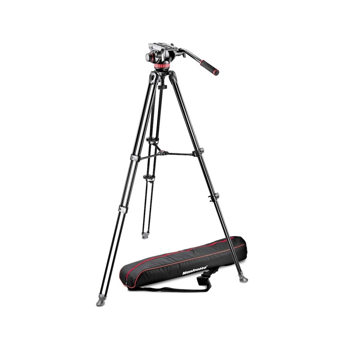 Bộ chân máy Manfrotto 502 Fluid Video Head & MVT502AM Aluminum Twin Leg Tripod | Chính hãng | Fullvat
