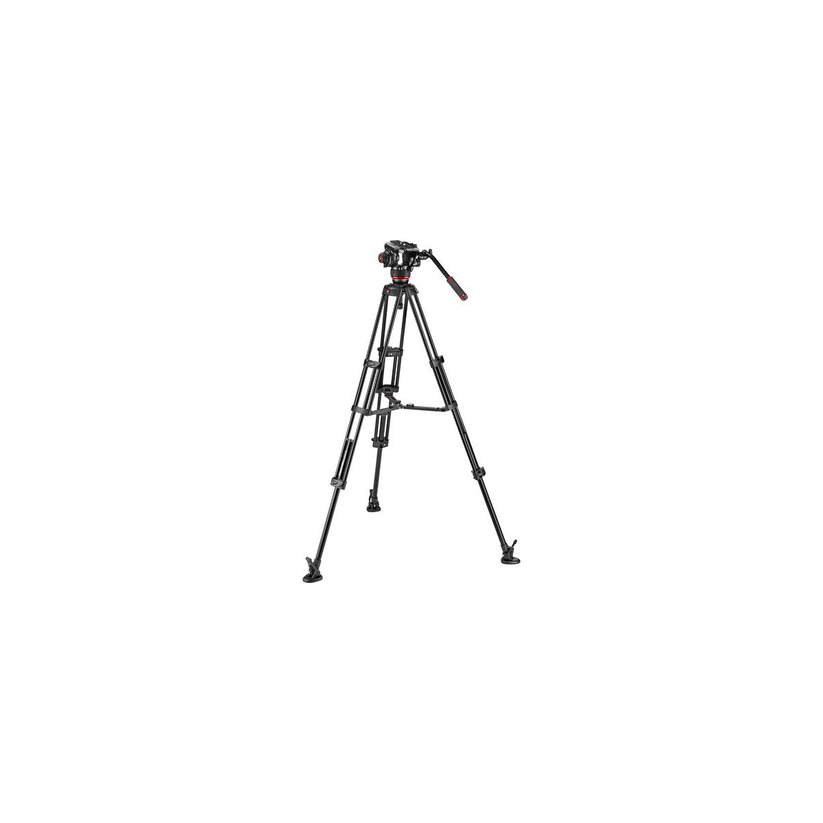 Bộ chân máy Manfrotto 504X Fluid Video Head & Aluminum Twin Tripod with Middle Spreader | Chính hãng | Fullvat