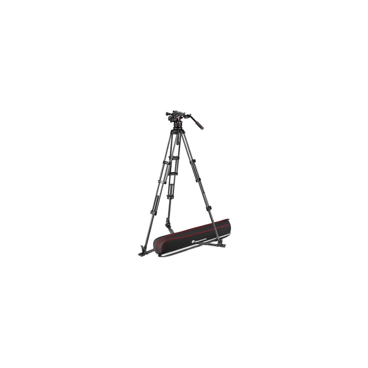 Bộ chân máy Manfrotto Nitrotech 612 Fluid Video Head and Aluminum Twin Leg Tripod with Ground Spreader | Chính hãng | Fullvat
