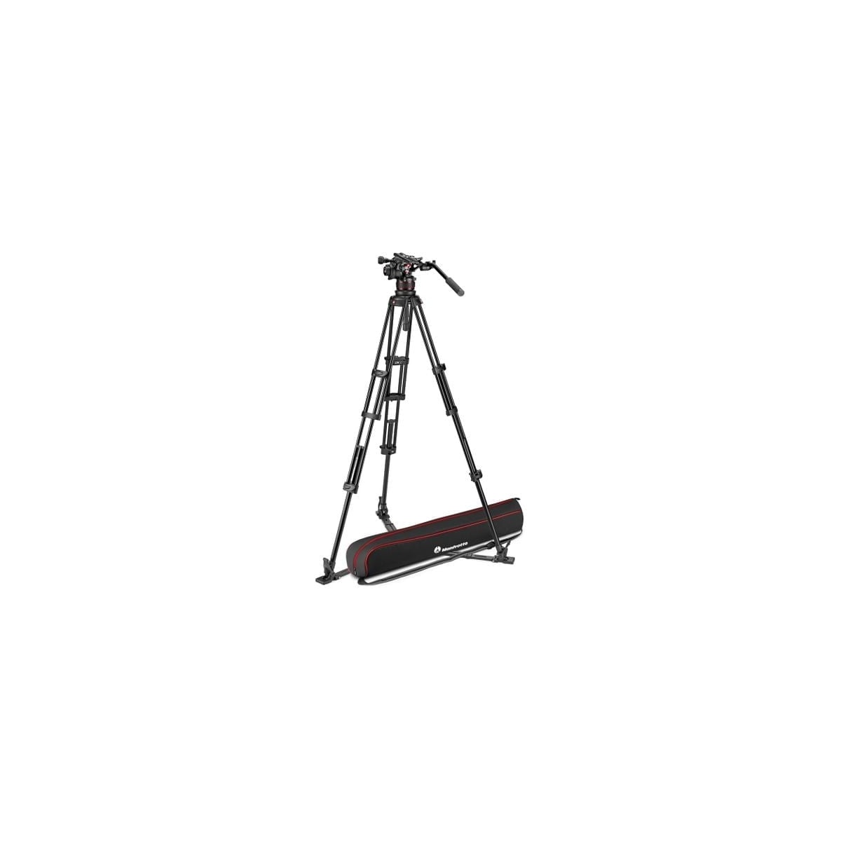 Bộ chân máy Manfrotto Nitrotech 612 Fluid Video Head and Carbon Fiber Twin Leg Tripod with Ground Spreader | Chính hãng | Fullvat