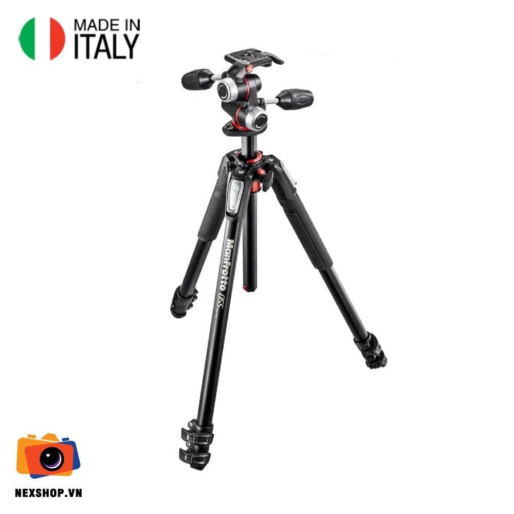 Bộ chân máy ảnh Manfrotto 055 ALU 3-S Kit 3W Head