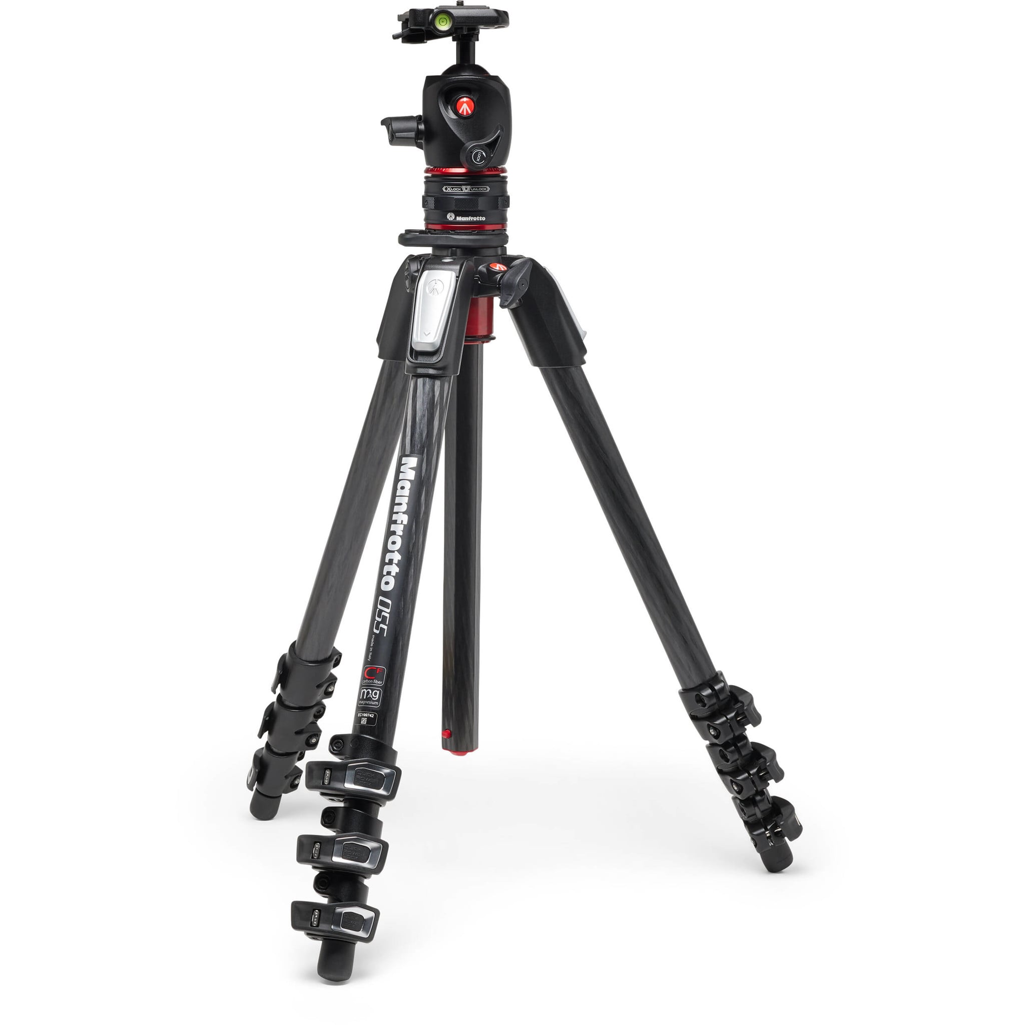 Bộ chân máy ảnh Manfrotto 055 Carbon 4-Section Tripod & XPRO Ball Head + Move Black