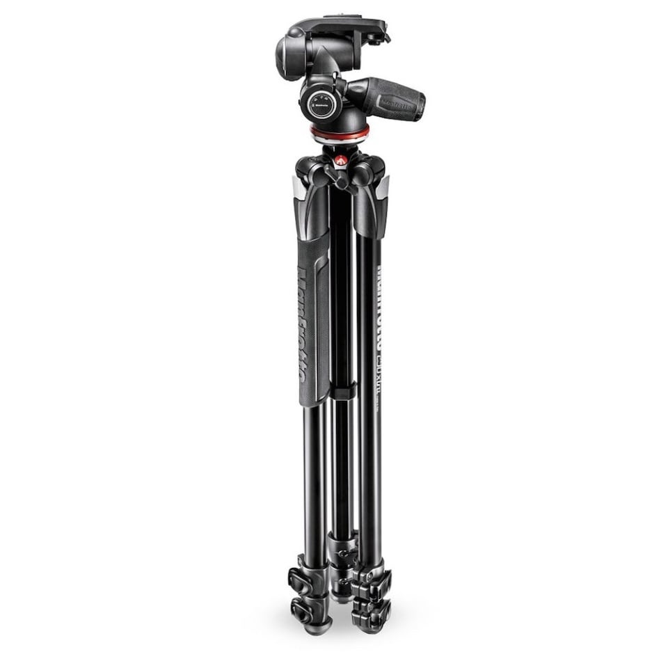 Bộ chân máy ảnh Manfrotto 290 Xtra Aluminium 3-Sections Tripod & MH804 3-Way Head Black