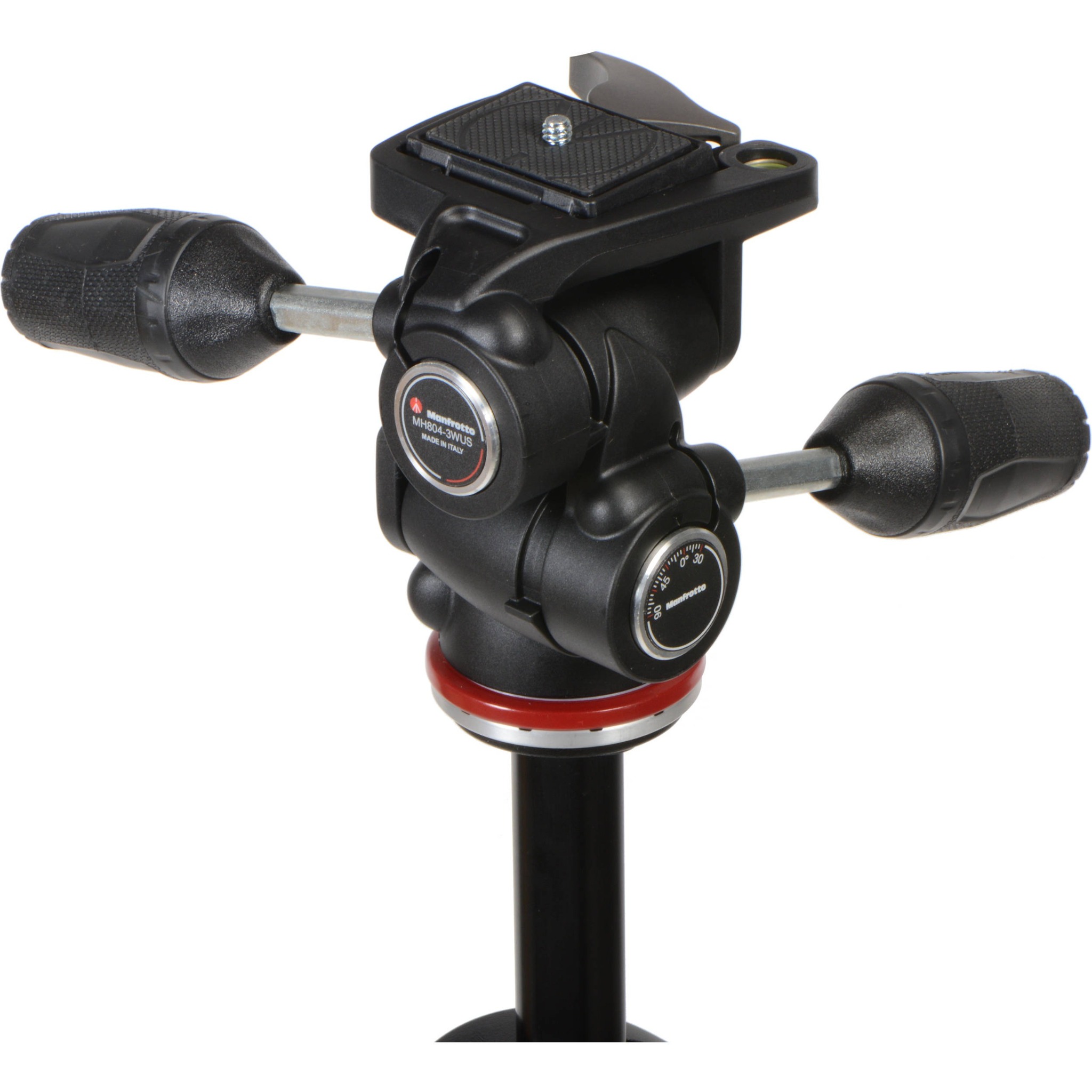 Bộ chân máy ảnh Manfrotto 290 Xtra Aluminium 3-Sections Tripod & MH804 3-Way Head Black