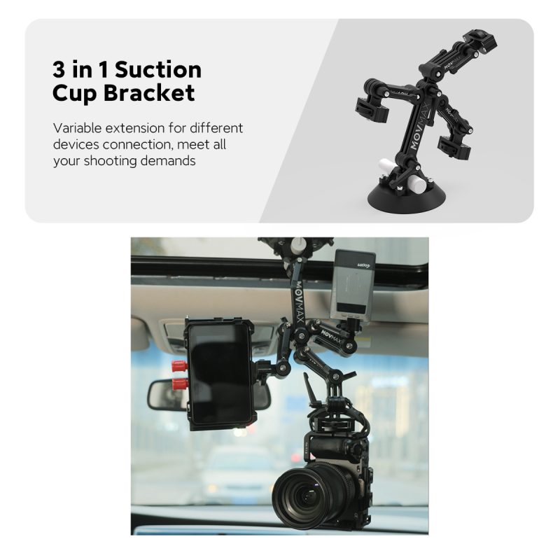 Bộ giá đỡ hít kính 3 cốc Movmax 3-in-1 Suction Cup Bracket | Chính hãng