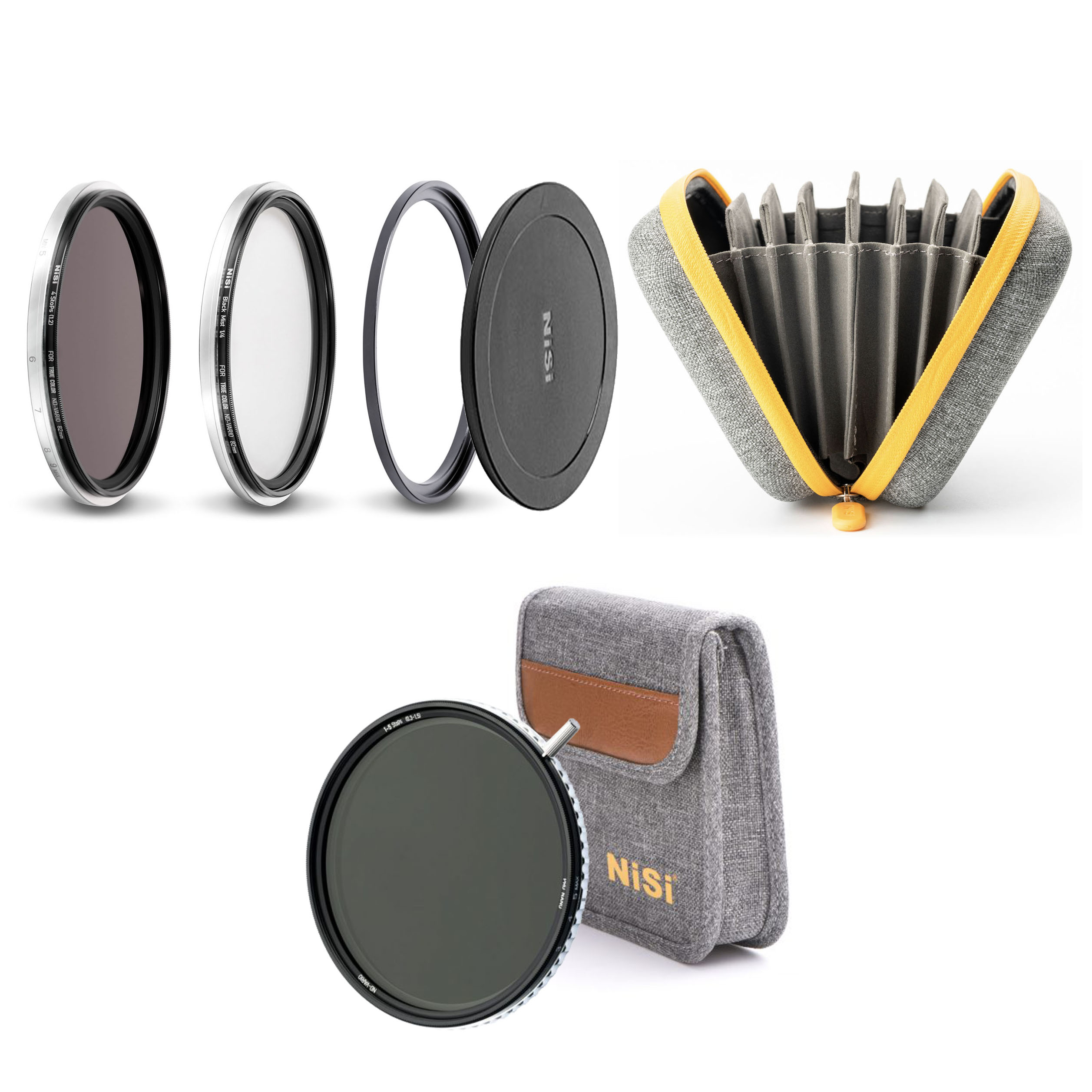 Bộ kính lọc ND-VARIO 1-5 Stops 82mm + Nisi Swift Add on Kit 82mm